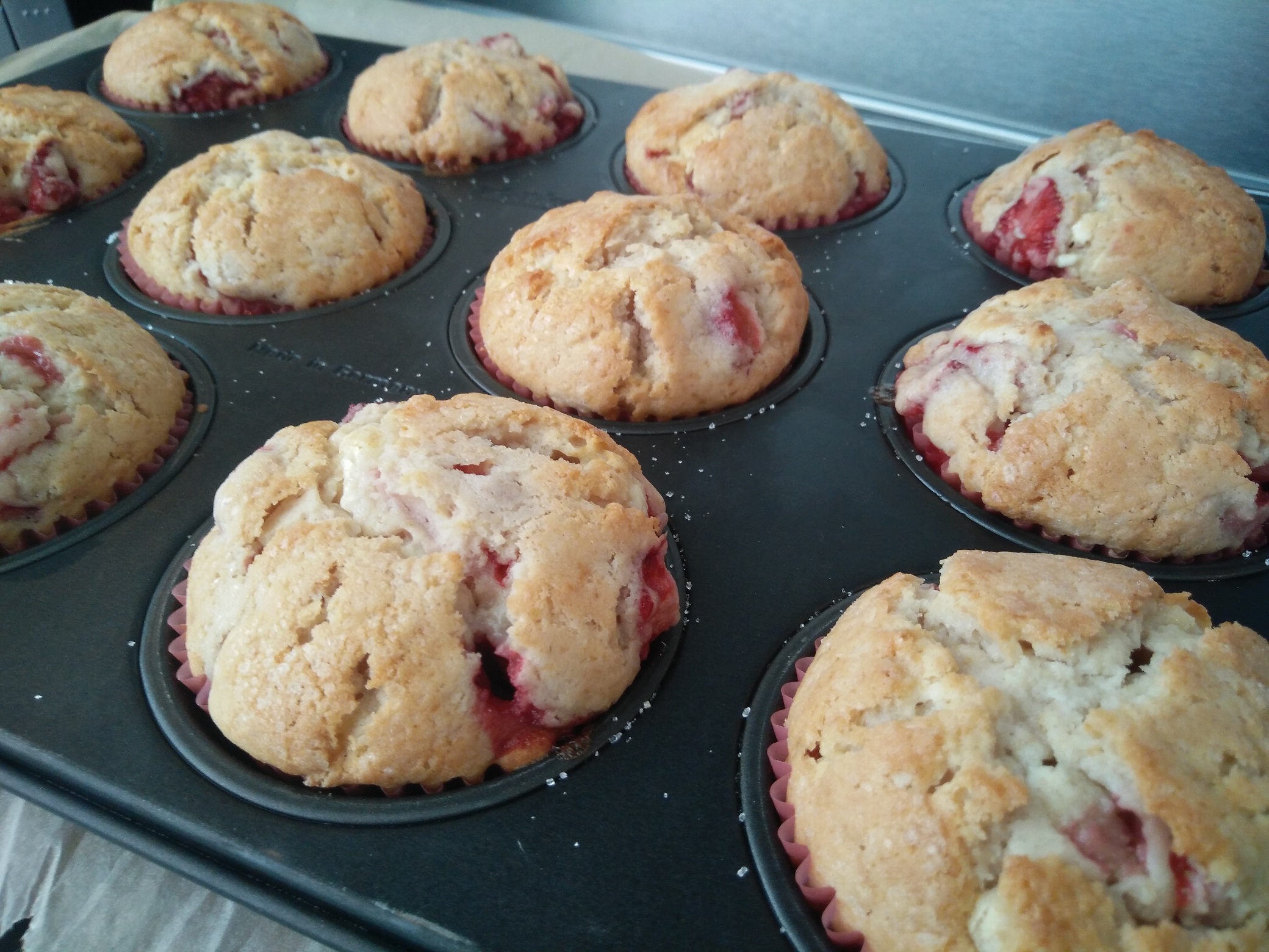 Strawberry White Chocolate Muffins